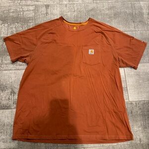 Carhartt Force Relaxed Fit Rust Orange Shirt